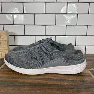 Abeo Emely Womens Size 8.5 Shoes Gray Knit Arch Support Slip On Comfort Mules